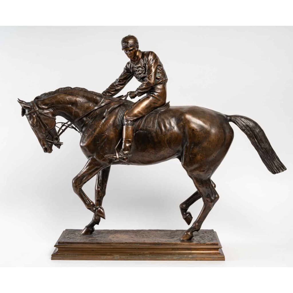 Le jockey et son cheval, bronze signé Isidore Bonheur (1827-1901) | Biron ||||||||||