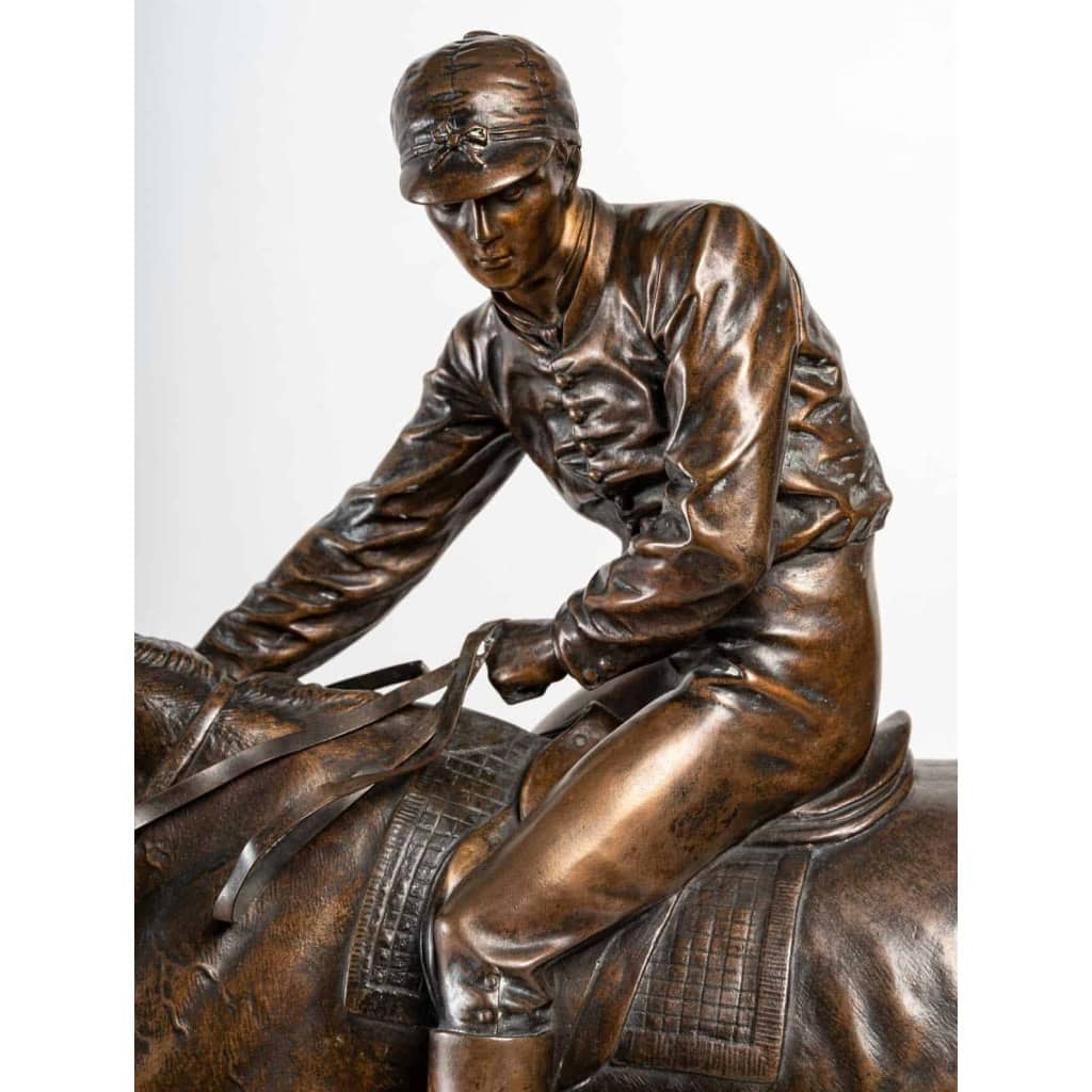 Le jockey et son cheval, bronze signé Isidore Bonheur (1827-1901) | Biron Le jockey et son cheval, bronze signé Isidore Bonheur (1827-1901)