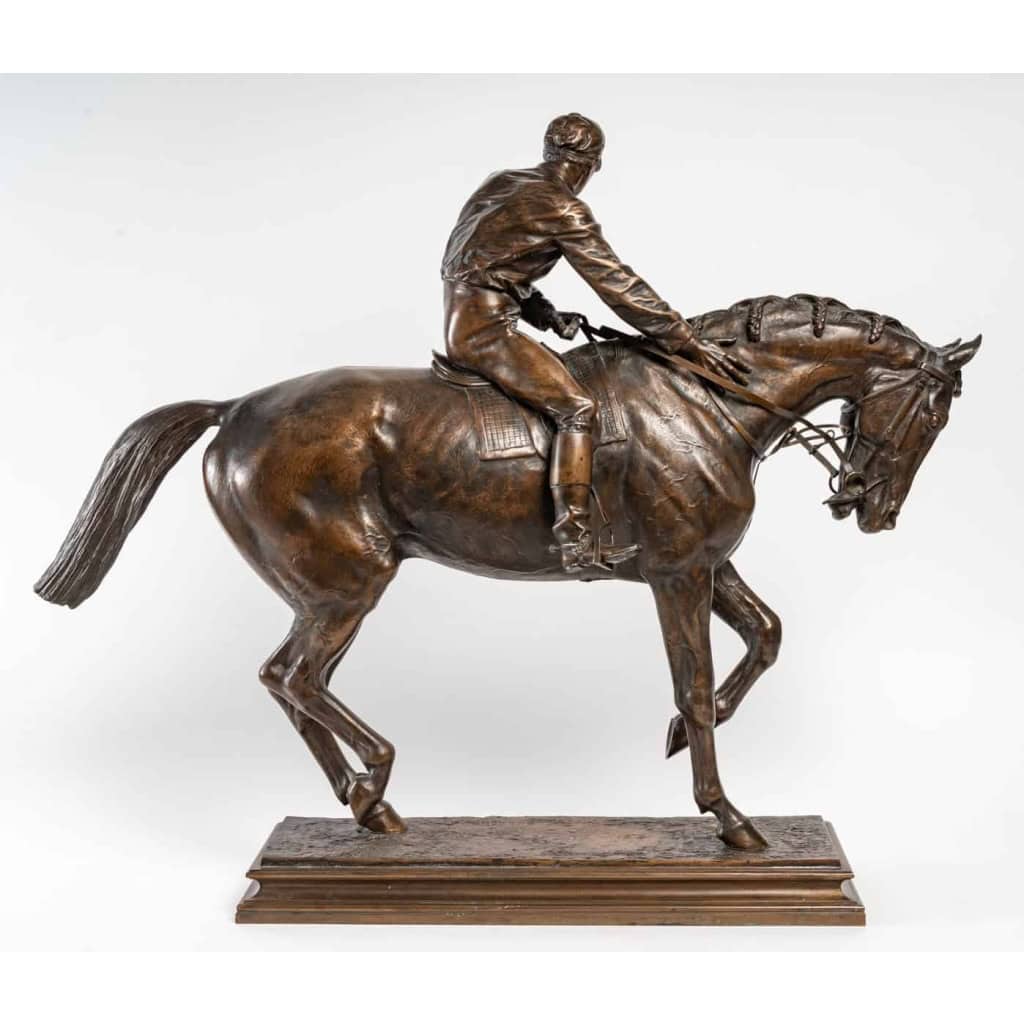 Le jockey et son cheval, bronze signé Isidore Bonheur (1827-1901) | Biron Le jockey et son cheval, bronze signé Isidore Bonheur (1827-1901)