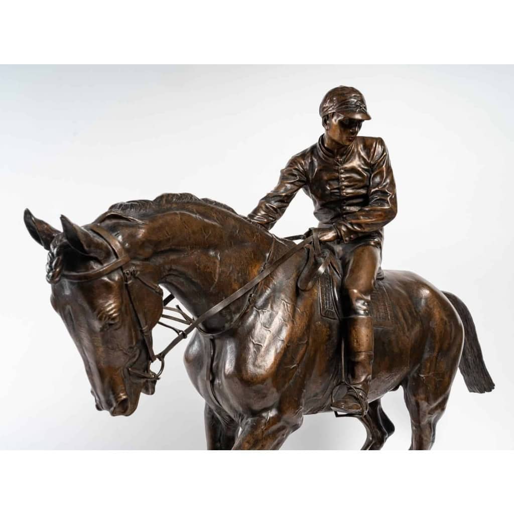Le jockey et son cheval, bronze signé Isidore Bonheur (1827-1901) | Biron Le jockey et son cheval, bronze signé Isidore Bonheur (1827-1901)