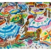 Huile sur toile, scène de plage à Cagne sur mer signé Yvon Grac | Biron Huile sur toile, scène de plage à Cagne sur mer signé Yvon Grac
