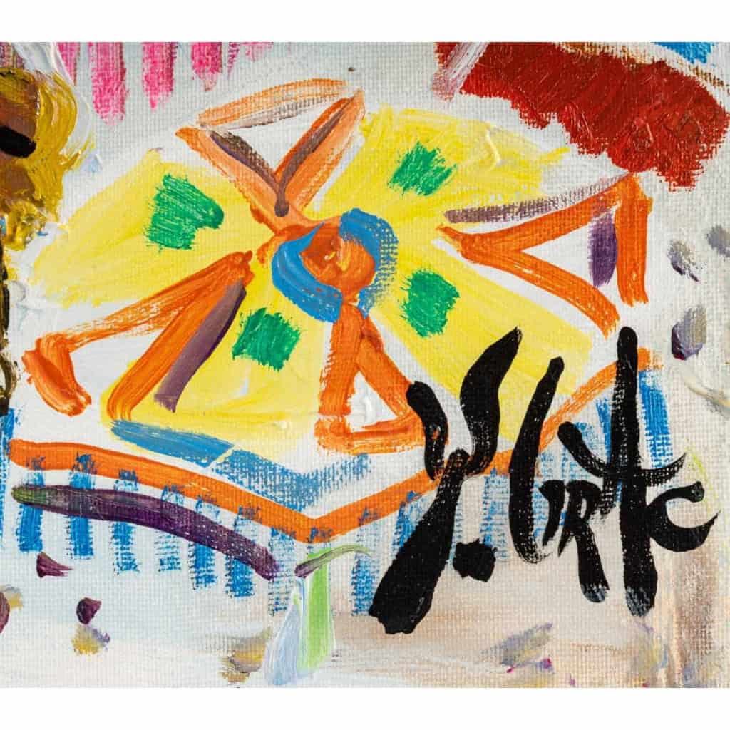 Huile sur toile, scène de plage à Cagne sur mer signé Yvon Grac | Biron Huile sur toile, scène de plage à Cagne sur mer signé Yvon Grac