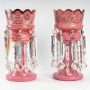 Porte ananas en opaline et cristal, XIXème siècle