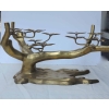 1970′ Table Basse au Bonzaï sur Dune de Sable en Bronze Doré Willy Daro ou Duval Brasseur