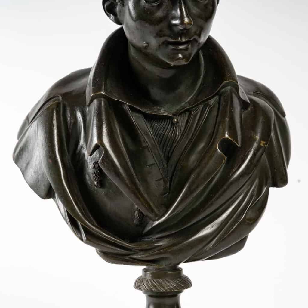 Buste en bronze sur base en marbre, milieu XIXème. | Biron Buste en bronze sur base en marbre, milieu XIXème.