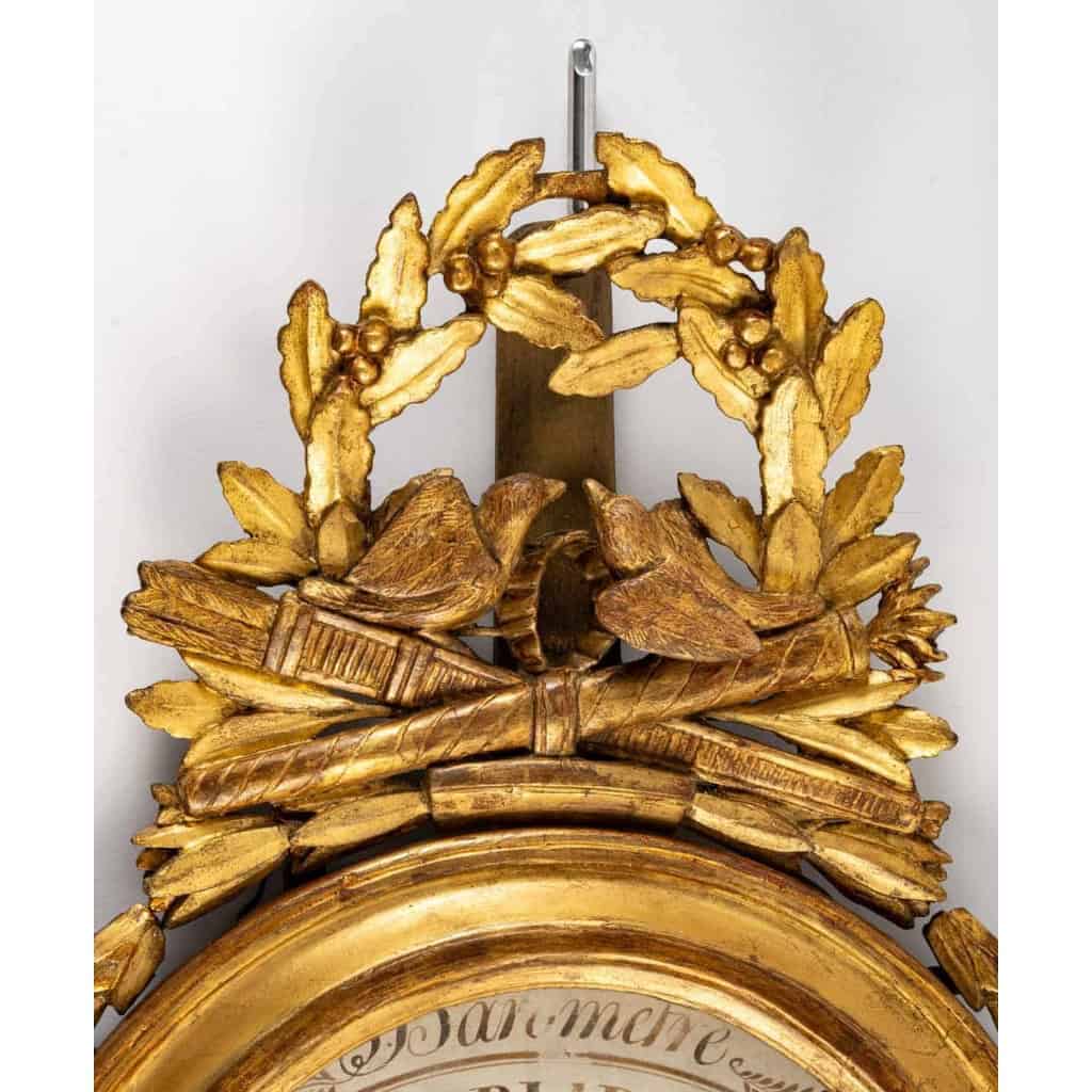 Baromètre – thermomètre d’époque Louis XVI (1774 – 1793). | Biron Baromètre - thermomètre d'époque Louis XVI (1774 - 1793).