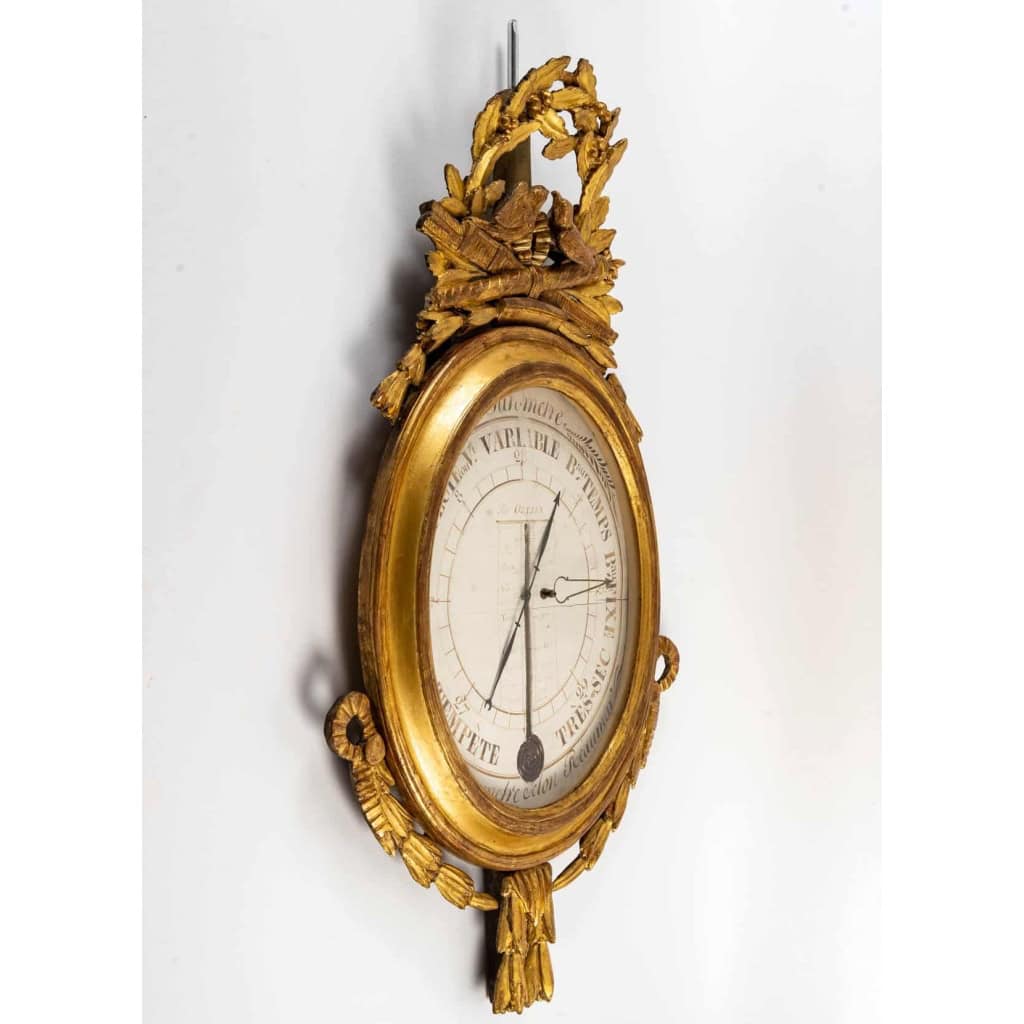 Baromètre – thermomètre d’époque Louis XVI (1774 – 1793). | Biron Baromètre - thermomètre d'époque Louis XVI (1774 - 1793).