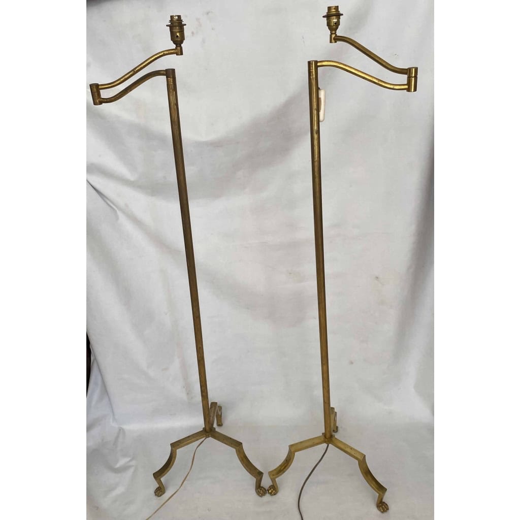1950′ Paire de Liseuses Articulées Tripodes Style Napoléon 3 | Biron |||||||
