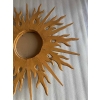 1950/70′ Miroir Soleil Plat 2 Étages Bois Doré Et Argenté 78 Cm De Diamètre | Biron 1950/70′ Miroir Soleil Plat 2 Étages Bois Doré Et Argenté 78 Cm De Diamètre