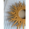 1950/70′ Miroir Soleil Plat 2 Étages Bois Doré Et Argenté 78 Cm De Diamètre | Biron 1950/70′ Miroir Soleil Plat 2 Étages Bois Doré Et Argenté 78 Cm De Diamètre