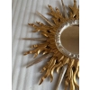1950/70′ Miroir Soleil Plat 2 Étages Bois Doré Et Argenté 78 Cm De Diamètre | Biron 1950/70′ Miroir Soleil Plat 2 Étages Bois Doré Et Argenté 78 Cm De Diamètre