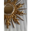 1950/70′ Miroir Soleil Plat 2 Étages Bois Doré Et Argenté 78 Cm De Diamètre | Biron 1950/70′ Miroir Soleil Plat 2 Étages Bois Doré Et Argenté 78 Cm De Diamètre
