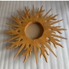 1950/70′ Miroir Soleil Plat 2 Étages Bois Doré Et Argenté 78 Cm De Diamètre | Biron 1950/70′ Miroir Soleil Plat 2 Étages Bois Doré Et Argenté 78 Cm De Diamètre