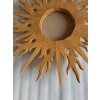 1950/70′ Miroir Soleil Plat 2 Étages Bois Doré Et Argenté 78 Cm De Diamètre | Biron 1950/70′ Miroir Soleil Plat 2 Étages Bois Doré Et Argenté 78 Cm De Diamètre