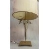 1970 Lampe DLG Maison Charles A Decor De Lauriers En Laiton H 78 CM | Biron 1970 Lampe DLG Maison Charles A Decor De Lauriers En Laiton H 78 CM