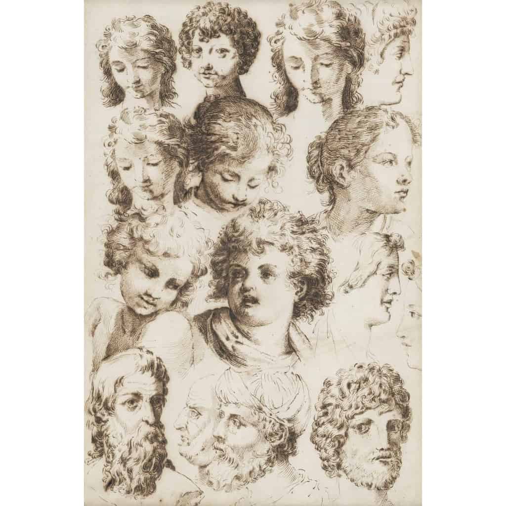 Etude de têtes – Giovanni Luigi Valesio (1583 – 1633) Etude de têtes – Giovanni Luigi Valesio (1583 – 1633)