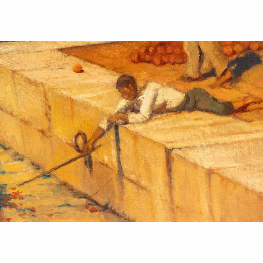 Importante huile sur toile, fin XIXème siècle | Biron Importante huile sur toile, fin XIXème siècle