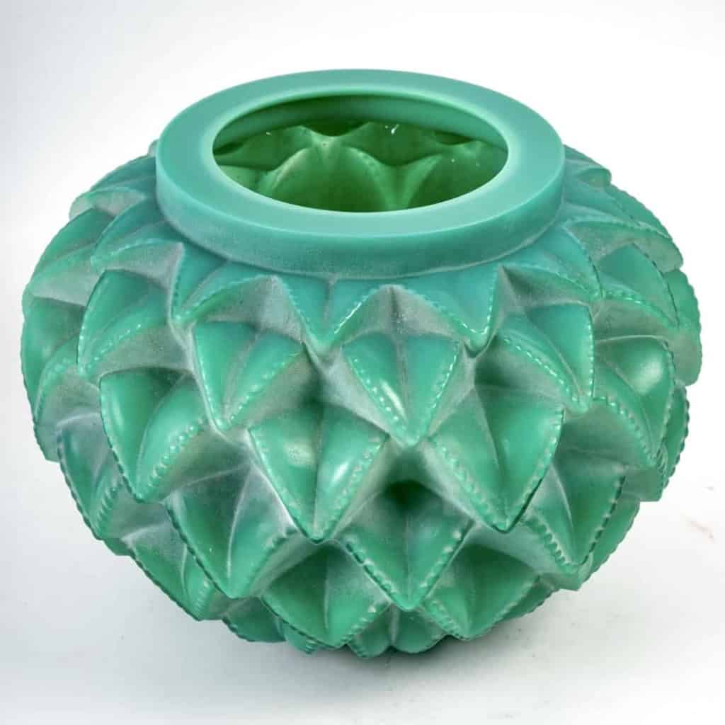 Vase « Languedoc » verre multicouches vert jade de René LALIQUE | Biron |||||||