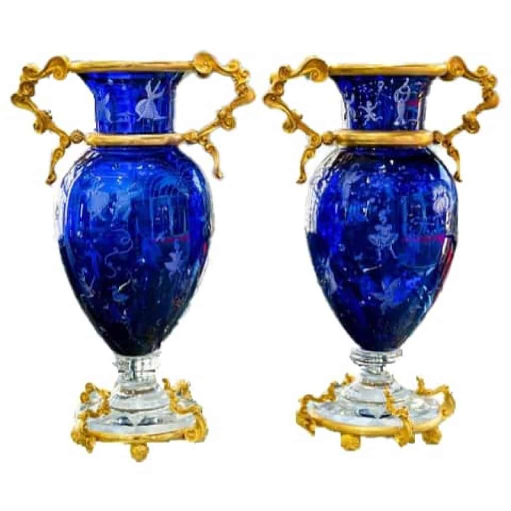 BACCARAT et Jean BOGGIO designer 1998 : Paire de vases | Biron |||||||||