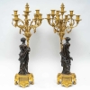 Grande garniture de cheminée, en bronze doré et patiné par Henri PICARD, Paris, Circa 1870 | Biron Grande garniture de cheminée, en bronze doré et patiné par Henri PICARD, Paris, Circa 1870