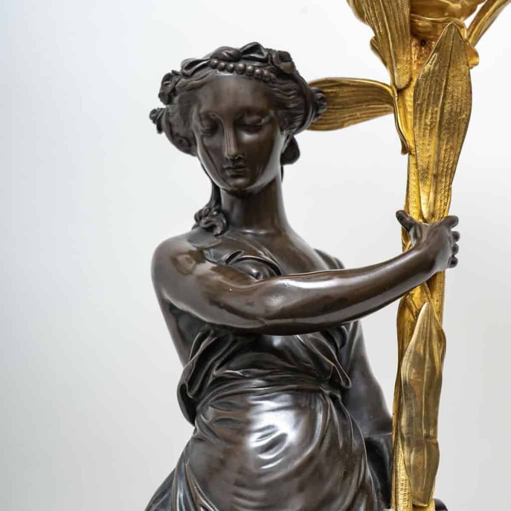 Grande garniture de cheminée, en bronze doré et patiné par Henri PICARD, Paris, Circa 1870 | Biron Grande garniture de cheminée, en bronze doré et patiné par Henri PICARD, Paris, Circa 1870