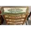 1970′ Commode Arbalète 3 Tiroirs Bois Doré Style Renaissance Italienne 78 X 32 X H 78 cm