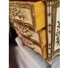 1970′ Commode Arbalète 3 Tiroirs Bois Doré Style Renaissance Italienne 78 X 32 X H 78 cm