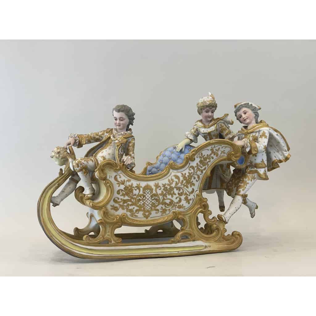 Grand biscuit de Sitzendorf, Allemagnen Circa 1900 | Biron |||||||