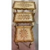 1950/70 Série de Tables Gigognes Italiennes Bois Doré 55 X 33 X H 57 cm