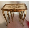 1950/70 Série de Tables Gigognes Italiennes Bois Doré 55 X 33 X H 57 cm