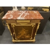 Meuble à hauteur d'appui en marqueterie et bronze doré, Circa 1870.