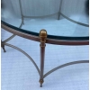 1970′ Table Basse De Forme Ronde Maison Jansen Fer et Bronze , Hauteur: 47,5 cm , Diamètre: 98 cm