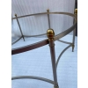 1970′ Table Basse De Forme Ronde Maison Jansen Fer et Bronze , Hauteur: 47,5 cm , Diamètre: 98 cm