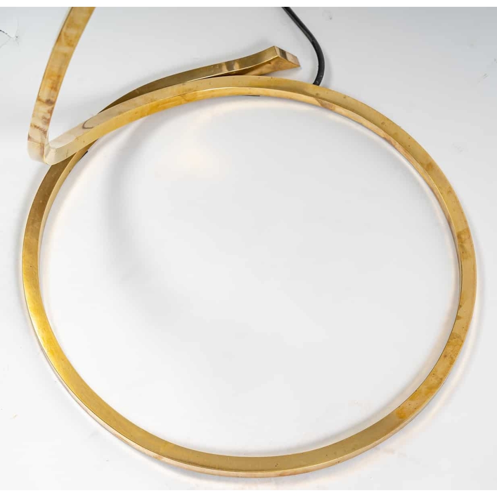 Lampadaire en métal doré de Borbi, Années 70 | Biron Lampadaire en métal doré de Borbi, Années 70