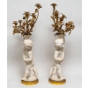 Paire de candélabres en marbre et bronze doré, Circa 1870 | Biron Paire de candélabres en marbre et bronze doré, Circa 1870