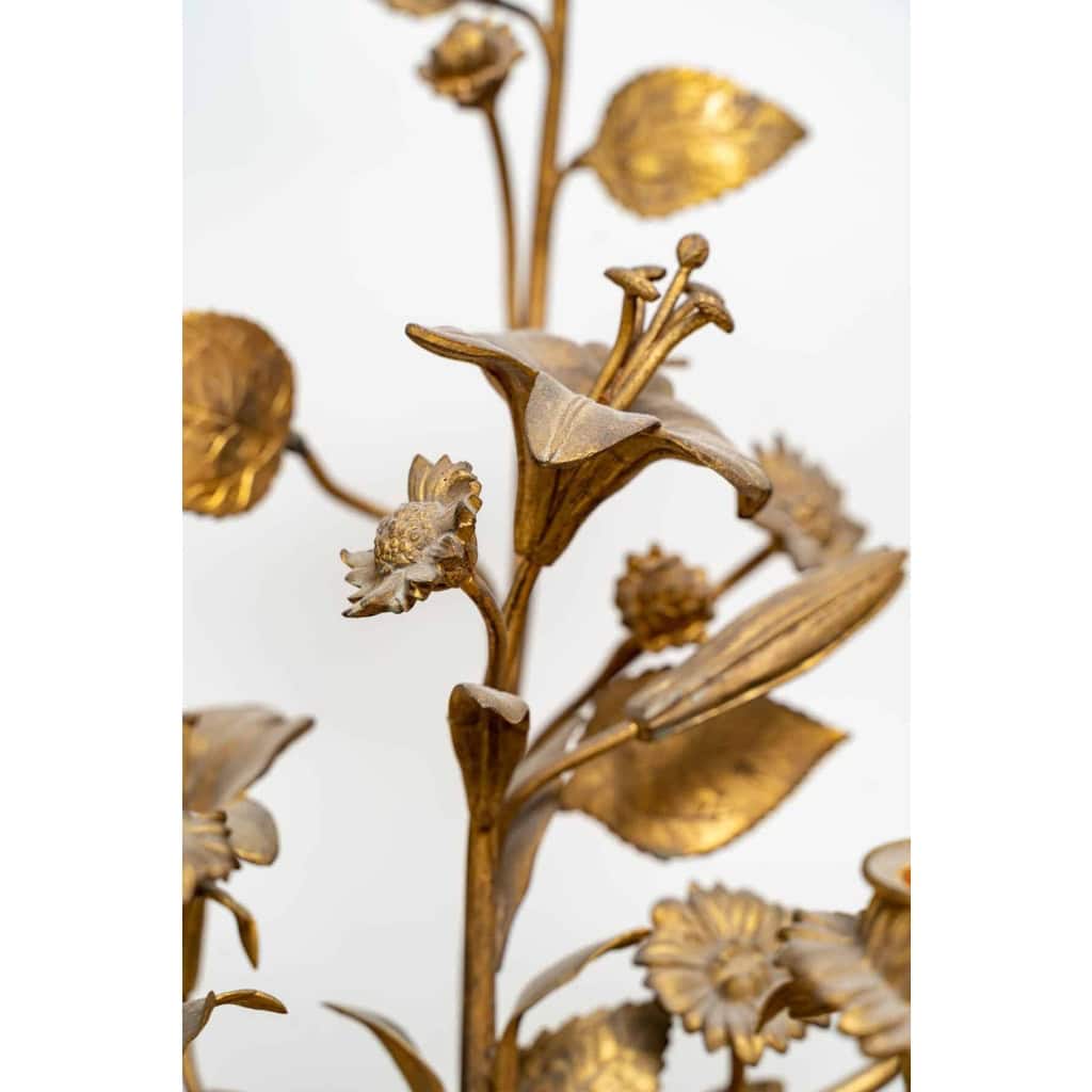 Paire de candélabres en marbre et bronze doré, Circa 1870 | Biron Paire de candélabres en marbre et bronze doré, Circa 1870
