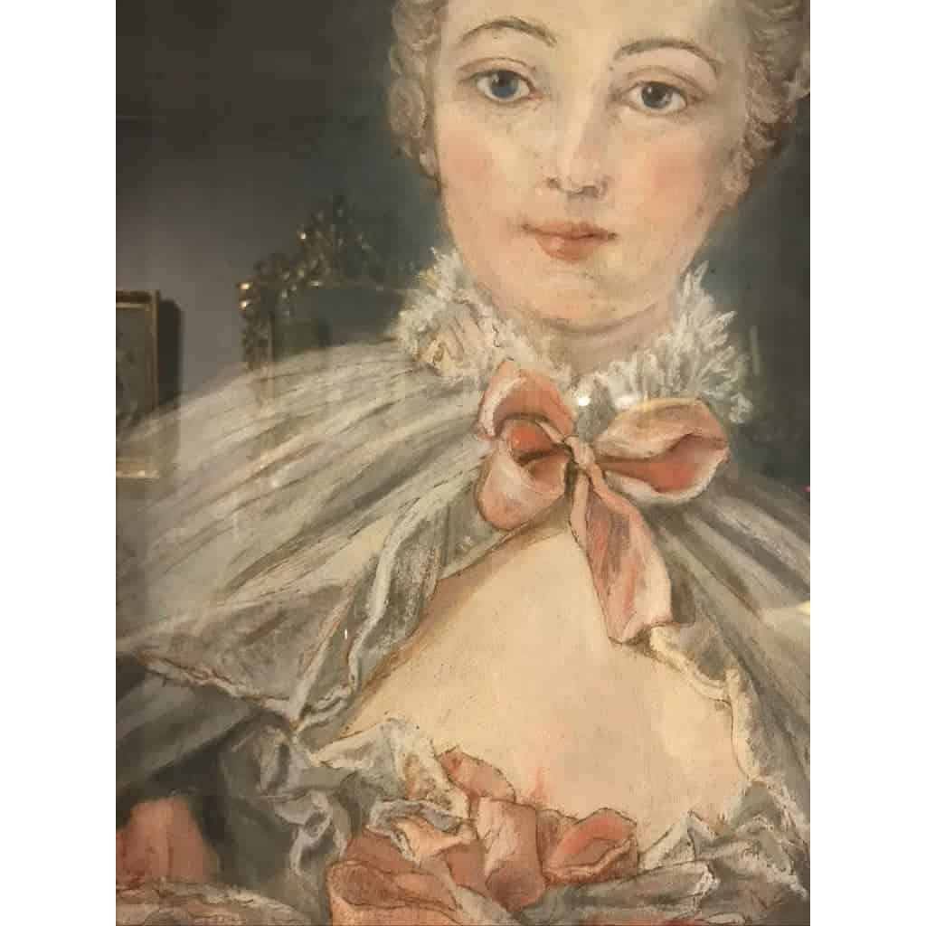 Pastel Figurant Madame de Pompadour