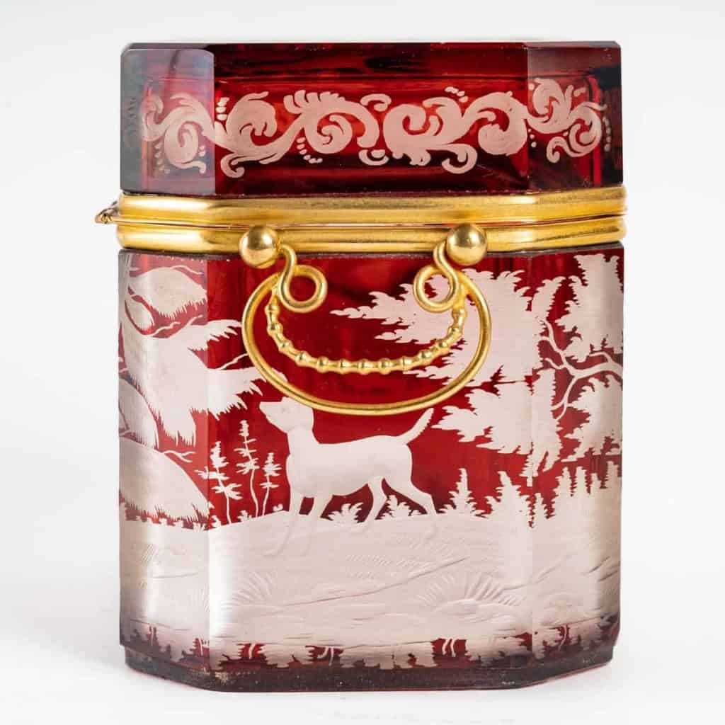 Ensemble en cristal de bohème rouge