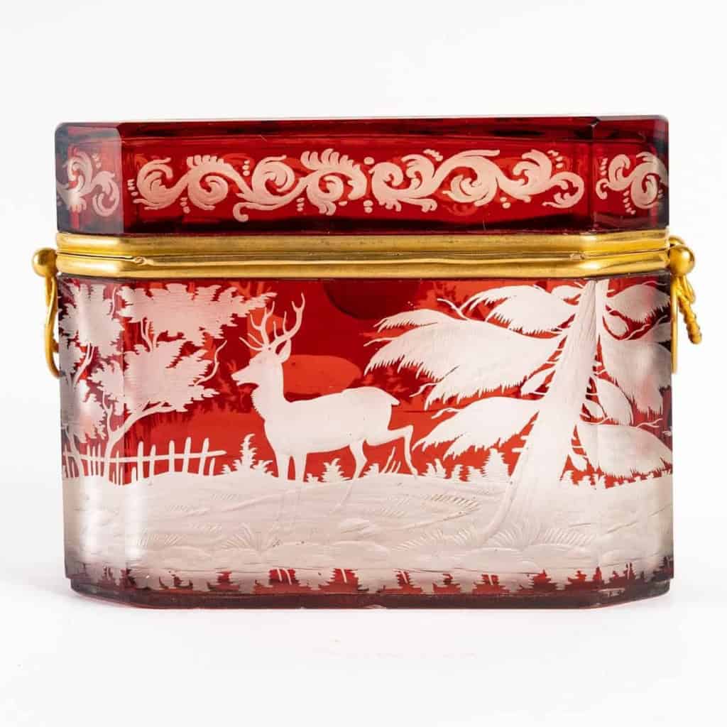 Ensemble en cristal de bohème rouge