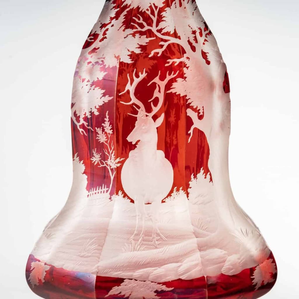 Ensemble en cristal de bohème rouge