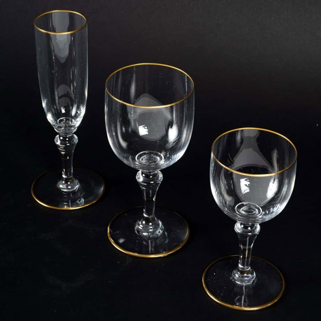 Baccarat Service Normandie Filet Doré | Biron |||||||
