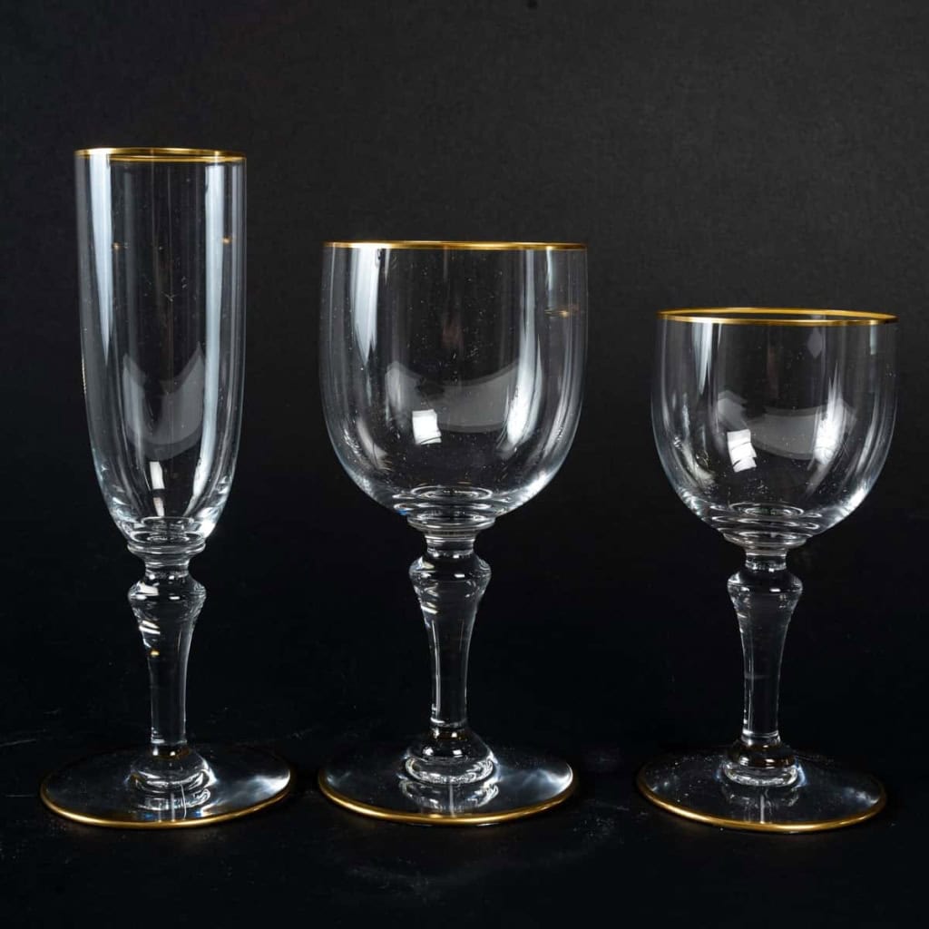 Baccarat Service Normandie Filet Doré | Biron Baccarat Service Normandie Filet Doré
