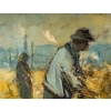 « Les blés » sur isorel signee et datée1940 par Fritz Pumpin | Biron "Les blés" sur isorel signee et datée1940 par Fritz Pumpin