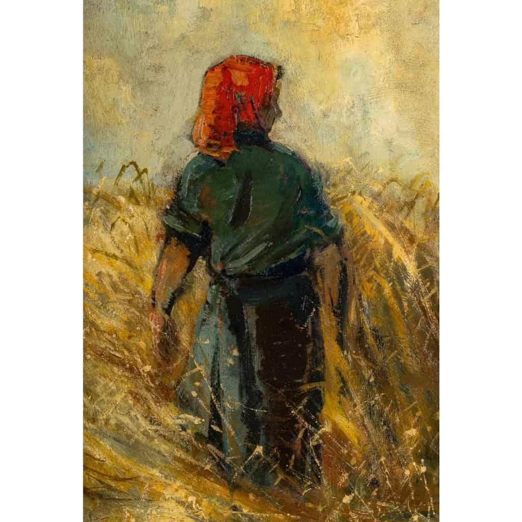 « Les blés » sur isorel signee et datée1940 par Fritz Pumpin | Biron "Les blés" sur isorel signee et datée1940 par Fritz Pumpin