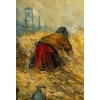 « Les blés » sur isorel signee et datée1940 par Fritz Pumpin | Biron "Les blés" sur isorel signee et datée1940 par Fritz Pumpin