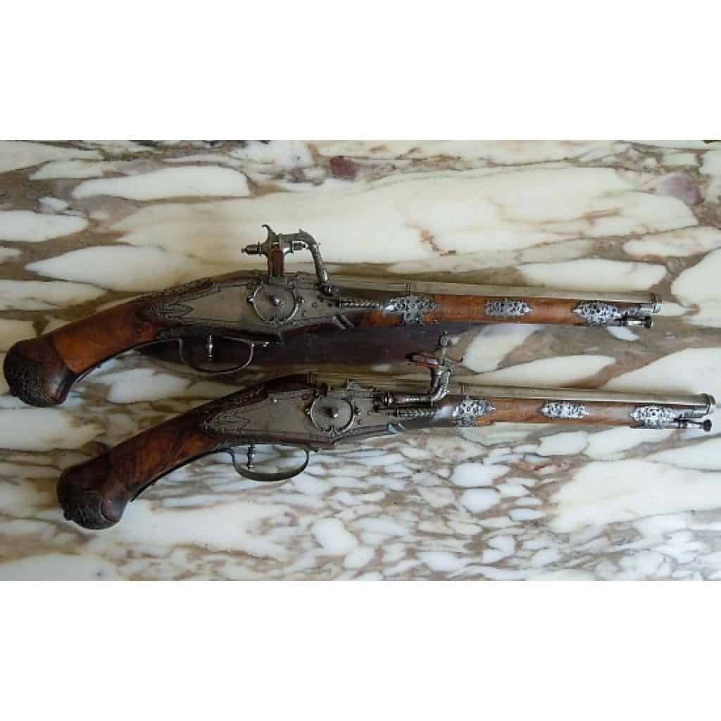 PAIRE DE ¨PISTOLETS A ROUET PAR COMINAZO | Biron |||||||||||||||