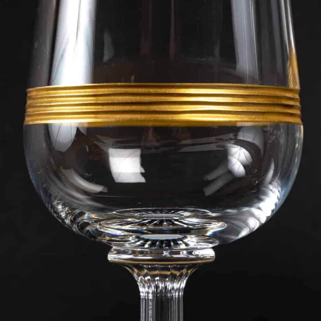 Cristallerie Baccarat Service 48 pièces « ATHENA, filets dorés » | Biron Cristallerie Baccarat Service 48 pièces "ATHENA, filets dorés"