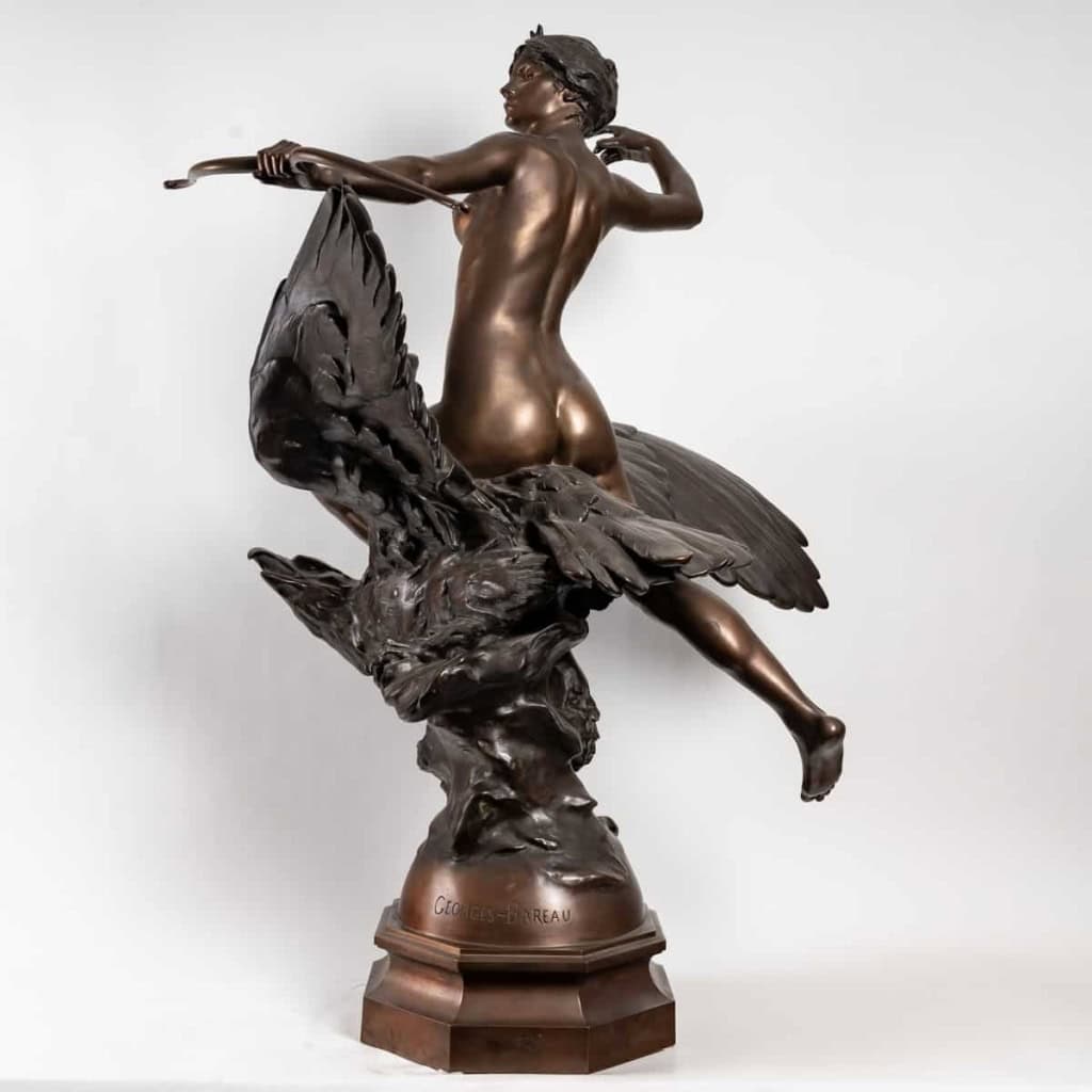 Diane chevauchant un aigle par Georges Marie Valentin BAREAU, Circa 1920 | Biron Diane chevauchant un aigle par Georges Marie Valentin BAREAU, Circa 1920