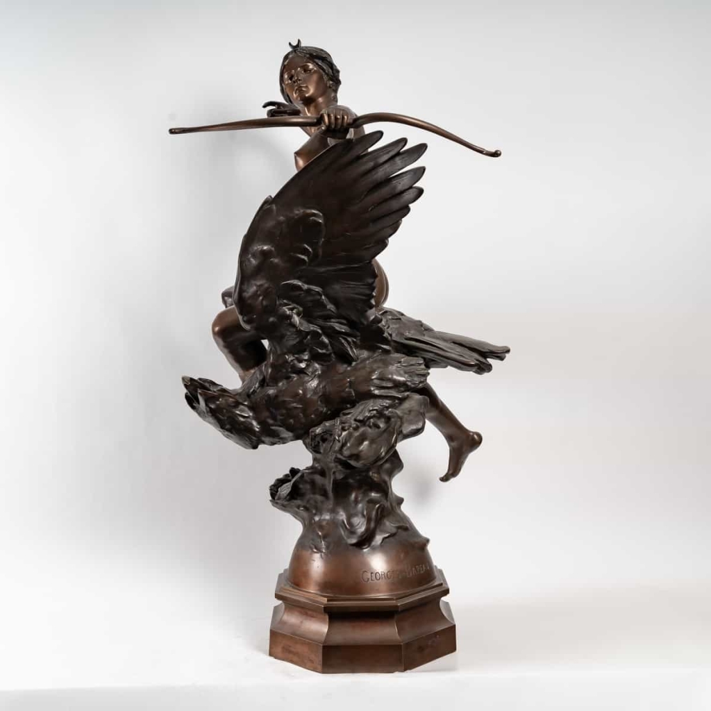 Diane chevauchant un aigle par Georges Marie Valentin BAREAU, Circa 1920 | Biron Diane chevauchant un aigle par Georges Marie Valentin BAREAU, Circa 1920