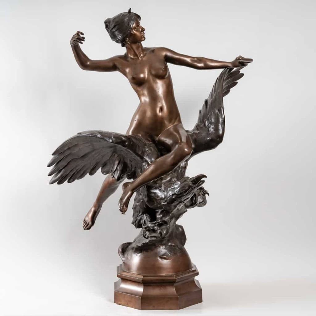 Diane chevauchant un aigle par Georges Marie Valentin BAREAU, Circa 1920 | Biron Diane chevauchant un aigle par Georges Marie Valentin BAREAU, Circa 1920